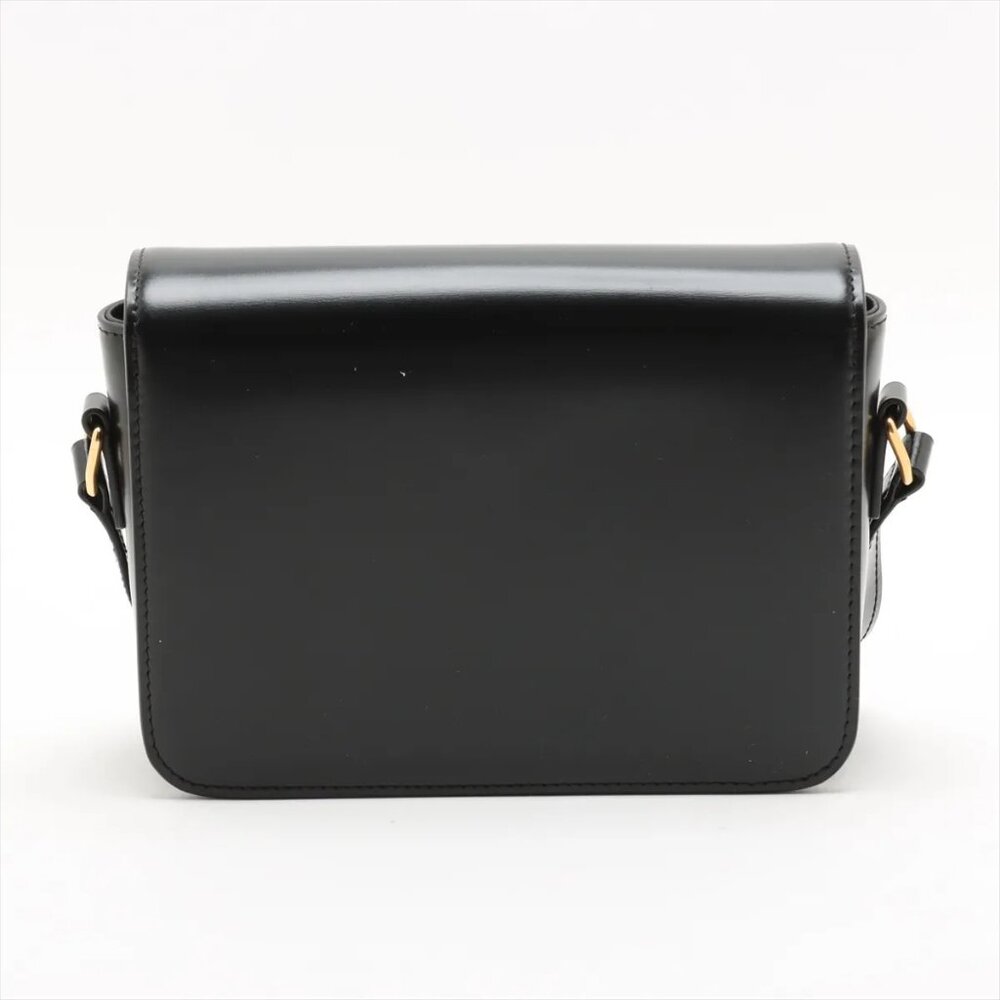 Sold out ❌Celine Triomphe Teen Leather Shoulder Bag – Black - Picture 2 of 9